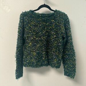 Green Bouclé Cropped sweater